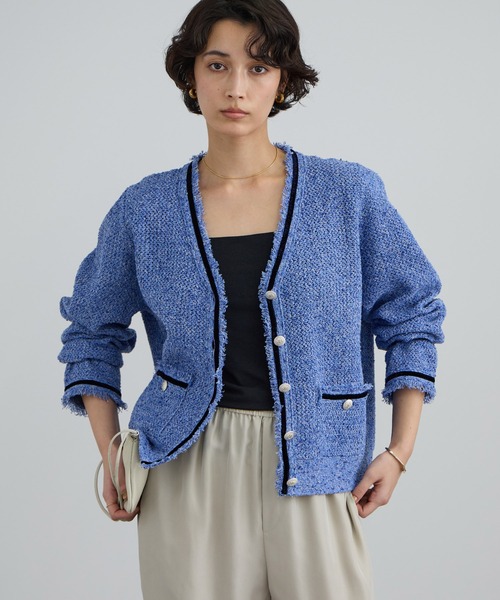 【美品】SALON adam et rope'ニットカーディガン SALON adam et rope'（サロン アダム エ ロペ） カーディガン ツ