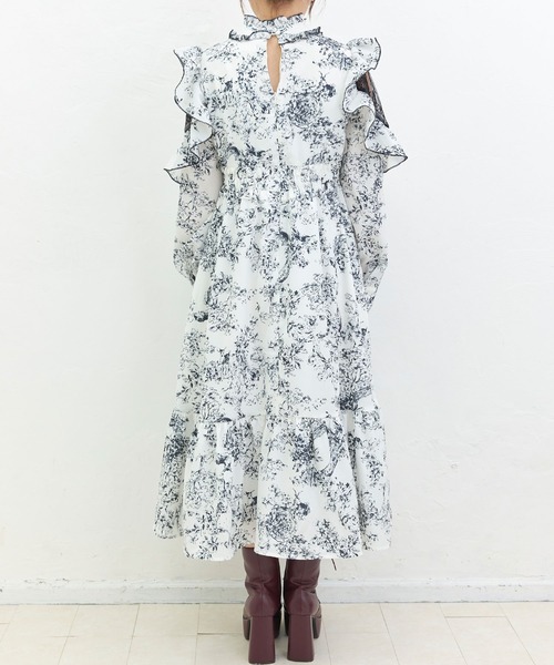 「TITTY&CO.」 長袖ワンピース X-SMALL ホワイト レディース_画像4