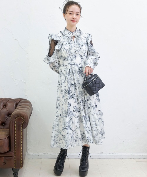 「TITTY&CO.」 長袖ワンピース X-SMALL ホワイト レディース_画像9