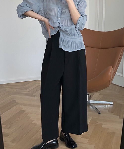 「chuclla」 スラックス M ブラック レディース_画像3