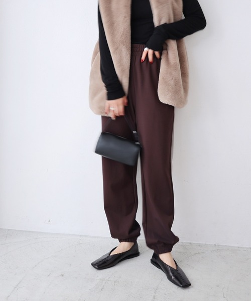 「evernavy」 イージーパンツ M ネイビー レディース_画像7