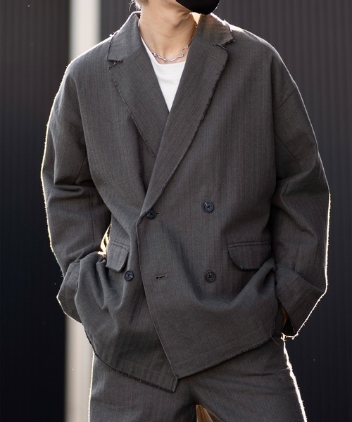 「CLEL」 テーラードジャケット X-SMALL モカ メンズ_画像8