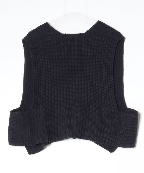 「HYKE」 ニットベスト - ネイビー レディース_画像2