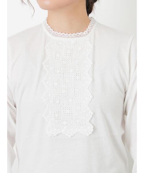 Samansa Mos2（サマンサモスモス） tシャツ パーツレース貼り