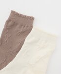 靴下 フリルクルーソックス2P キッズ 子供 女の子の詳細画像1