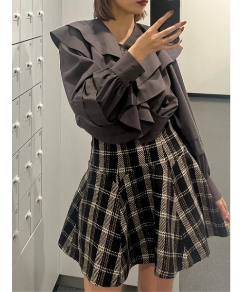 「rienda」 長袖ブラウス FREE ダークグレー レディース_画像2