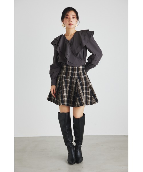 「rienda」 長袖ブラウス FREE ダークグレー レディース_画像4