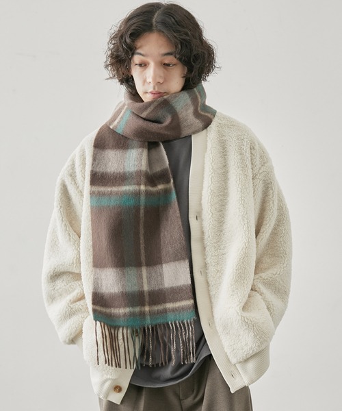 「 j.n.r.d」 マフラー FREE ダークブラウン メンズ_画像4