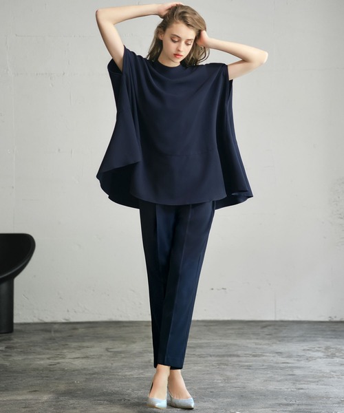 「Flolia」 セットアップ 2L ネイビー レディース_画像4