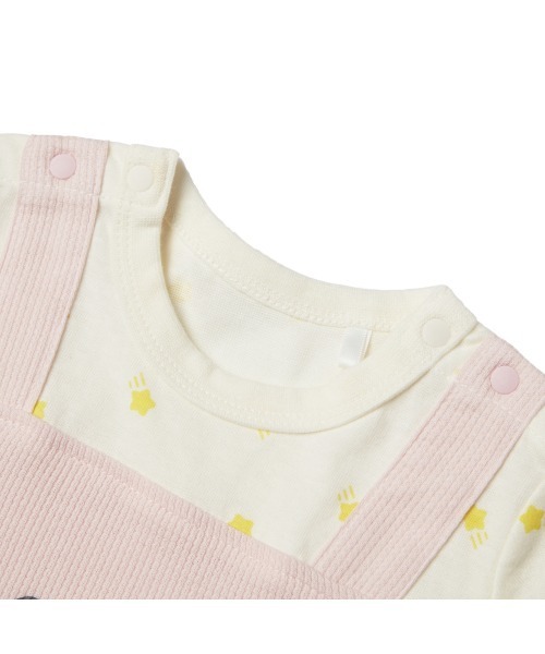 [sasa]Bibiy STELLAROMPERS ロンパース ベビー服 ロンパース 星のカービィ 半袖ロンパース サロペット風 顔