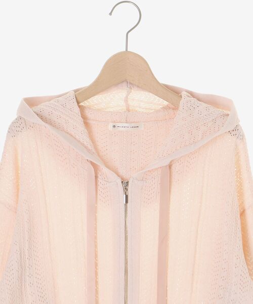 MAJESTIC LEGON（マジェスティックレゴン） パーカー 透かし柄ショート