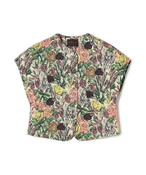 TOMORROWLAND collection ベスト ジレ ビンテージフラワージャカード