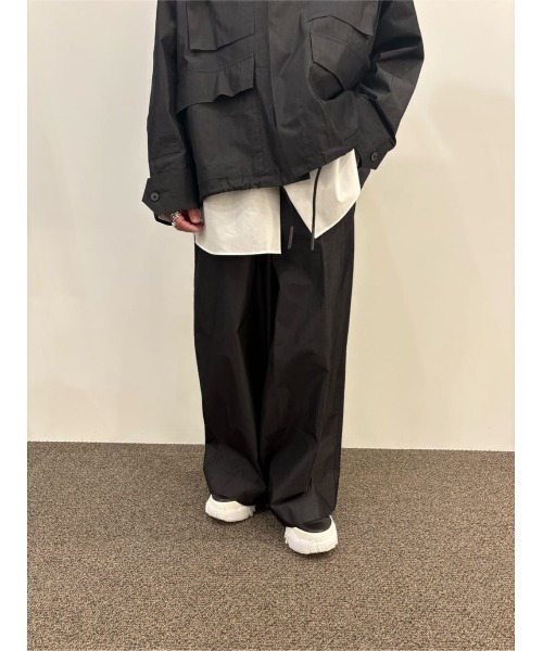 ワイドパンツ パンツ onegravity / コットンシルク ルーズフィットワイドパンツ メンズの画像