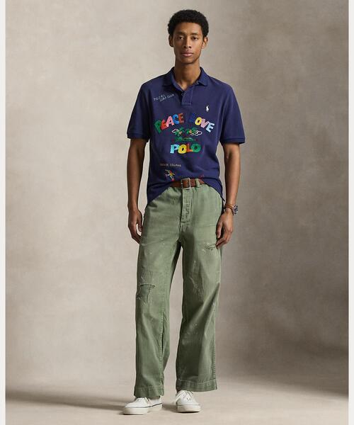 ポロシャツ クラシック フィット Peace Love Polo シャツ メンズの画像