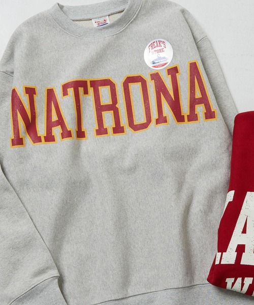 「FREAK'S STORE」 スウェットカットソー フリ- レッド レディース_画像2