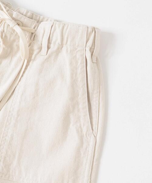 ワイドパンツ パンツ コットンベーカーパンツ レディースの画像