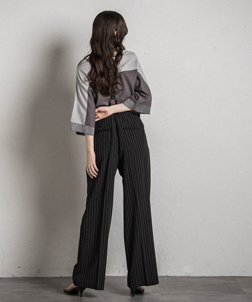 「MAYSON GREY」 7分袖ニット M ブラック レディース_画像8