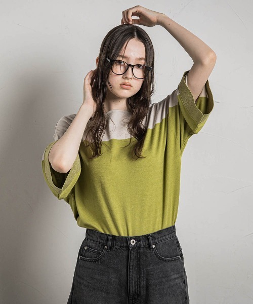 「MAYSON GREY」 7分袖ニット M ブラック レディース_画像10