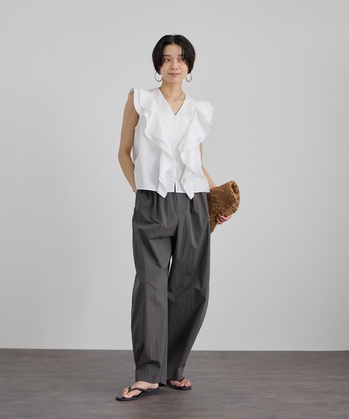 SALON adam et rope'（サロン アダム エ ロペ） リネンシャツ ブラウス