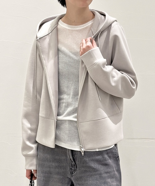 A.P. STUDIO ジップ パーカー AP STUDIO ジップアップパーカー - グレー レディース : ZOZOTOWN