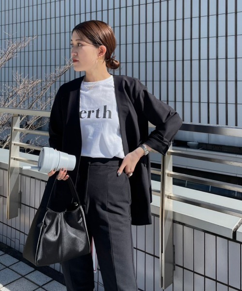 emmi ノーカラージャケット 1 ブラック レディース : ZOZOTOWN Yahoo 