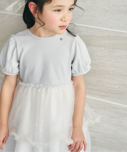 「apres les cours」 「KIDS」ドッキングワンピース 110 サックスブルー キッズ_画像5