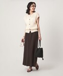ロング スカート BREEZE LINEN ブ...の詳細画像5