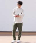 「DANTON」 長袖シャツ 44 ホワイト メンズの詳細画像3