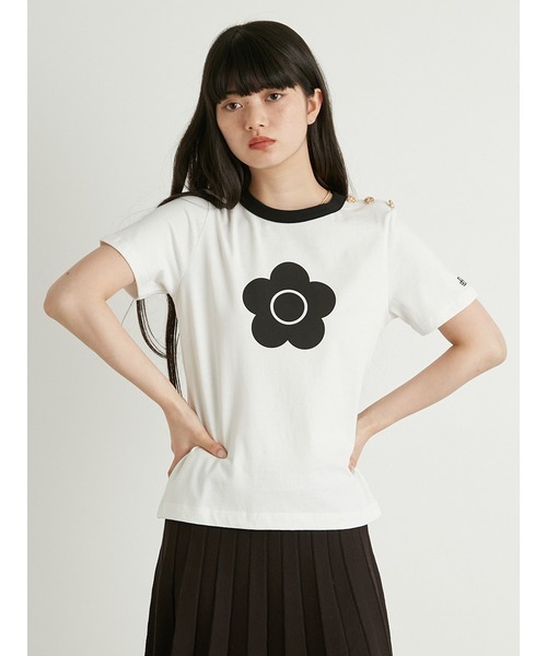 「LILY BROWN」 半袖Tシャツ「MARY QUANTコラボ」 FREE ブラック レディース_画像6