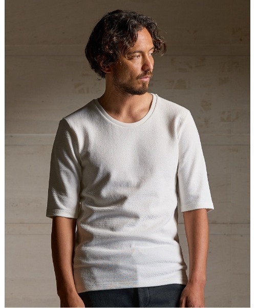 「wjk」 7分袖Tシャツ LARGE ホワイト メンズ_画像2