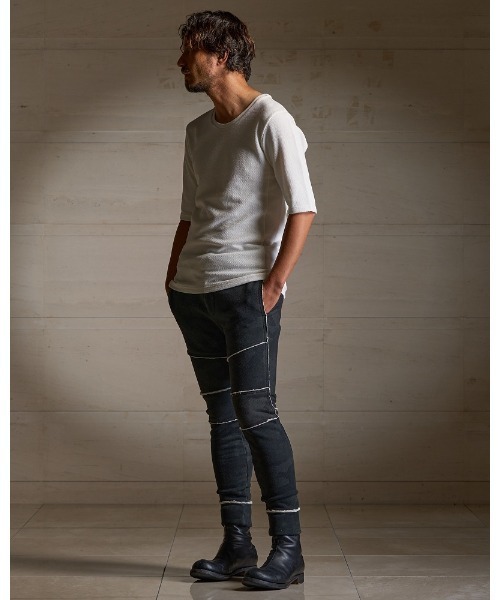 「wjk」 7分袖Tシャツ LARGE ホワイト メンズ_画像7