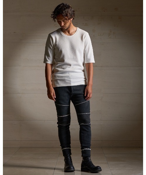 「wjk」 7分袖Tシャツ LARGE ホワイト メンズ_画像8