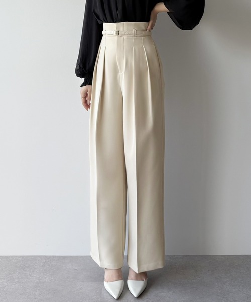 「mipiarl」 スラックス MEDIUM アイボリー レディース_画像5