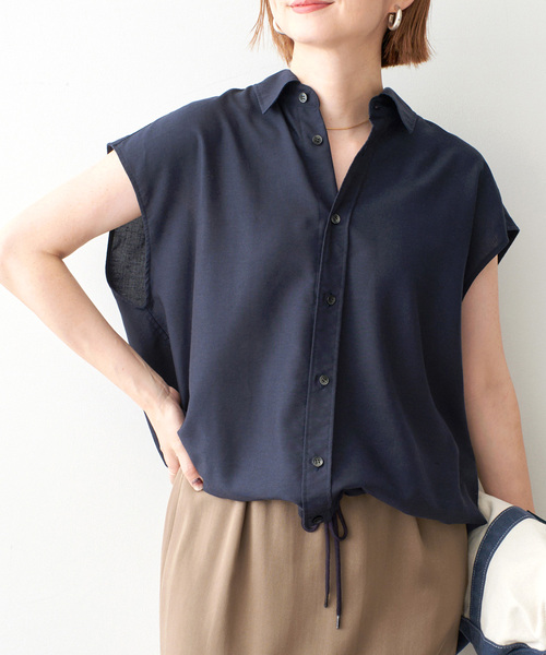 Spick＆Span（スピック アンド スパン） リネンシャツ ブラウス シャツ 