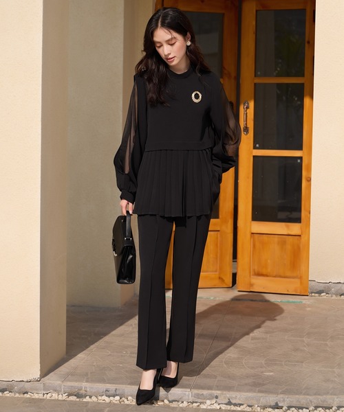 「DRESS PLUS」 セットアップ M ネイビー レディース_画像4
