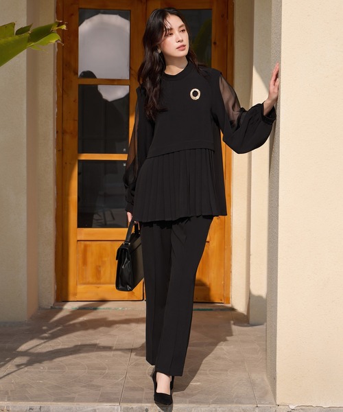 「DRESS PLUS」 セットアップ M ネイビー レディース_画像7