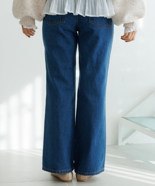 「flower」 デニムパンツ SMALL ブルー レディース_画像7