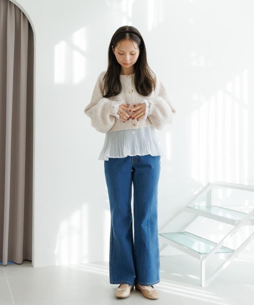 「flower」 デニムパンツ SMALL ブルー レディース_画像8