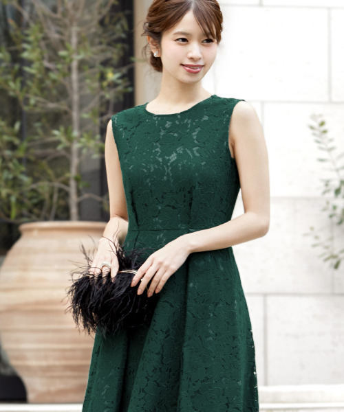 低価正規店 ドレス - 通販 - PayPayモール 総レースノースリーブイレヘムロング結婚式ワンピースドレス ZOZOTOWN PayPayモール店 定番定番人気