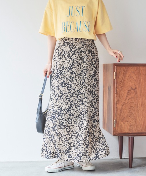DOUX ARCHIVES スカート 「EC限定」 単色花デシンスカート