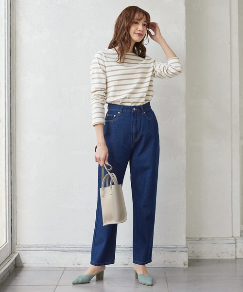 reca ウエストゴムリラックステーパードデニムパンツ 楽天市場】今だけ☆6,720円！ウエストゴムリラックステーパード