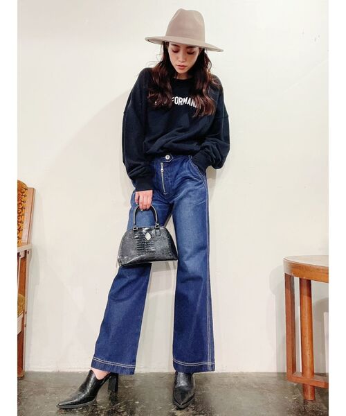 GYDAデニム GYDA ジーンズ デニム デニムパンツ ハイウエストウエストクロス