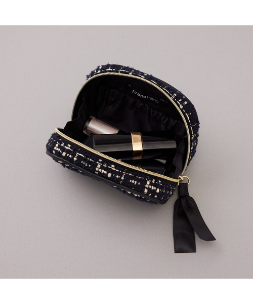 Francfranc（フランフラン） ポーチ ツイード ポーチ XS ブラック