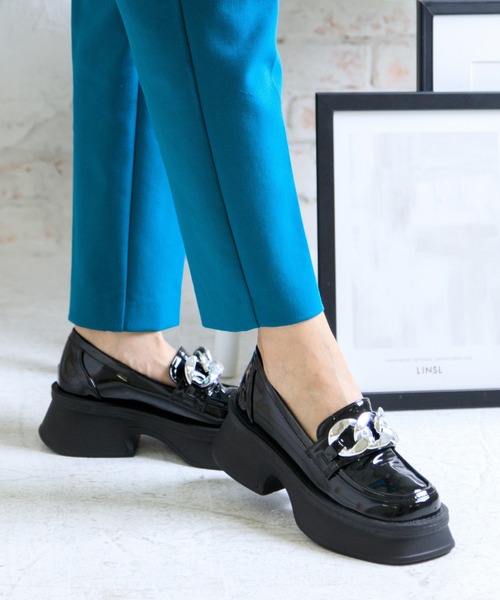 attagirl ローファー 厚底チェーンローファー レディース