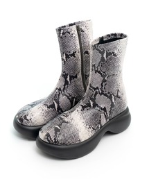 ポインテッドショートブーツ【メゾンスペシャル】 SALE】Multi Fabric Stretch Short Boots