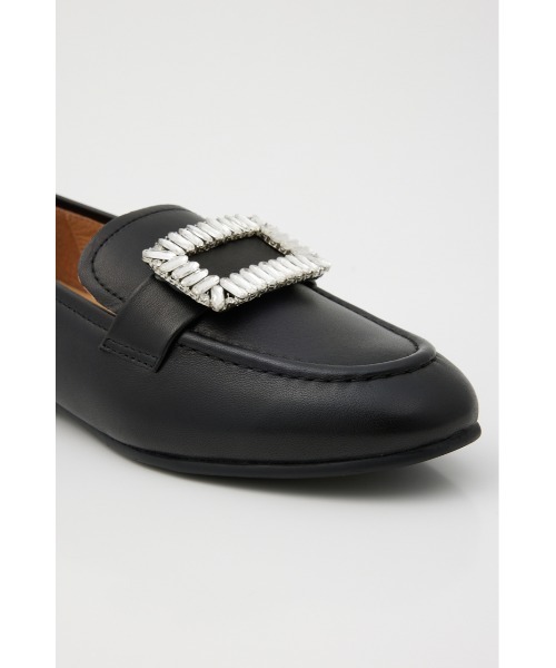 STACCATO ビジュー付きブラックローファー厚底 STACCATO ビジュー付き 黒 ローファー