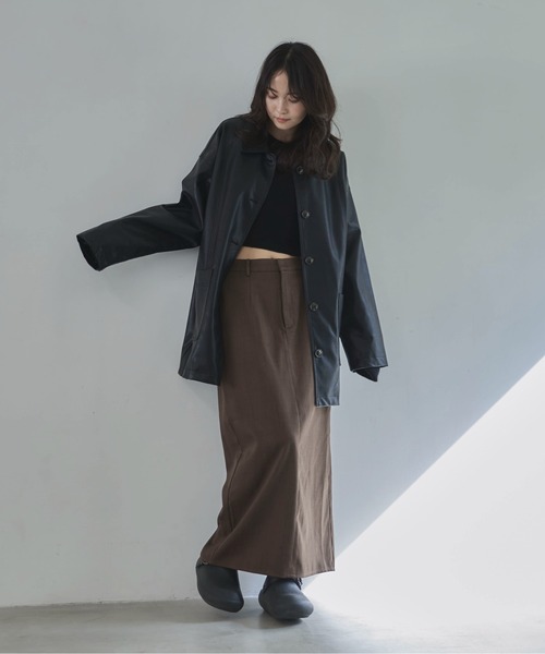 L'ECHOPPE レショップ フレンチ レザー カバーオール ジャケット L'ECHOPPE レショップ フレンチ レザー カバーオール ジャケット M