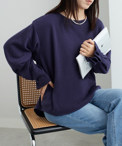 Viola e Viola（ヴィオラ エ ヴィオラ） tシャツ 裏ファー袖タックプル