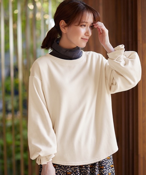 Viola e Viola（ヴィオラ エ ヴィオラ） tシャツ 裏ファー袖タックプル