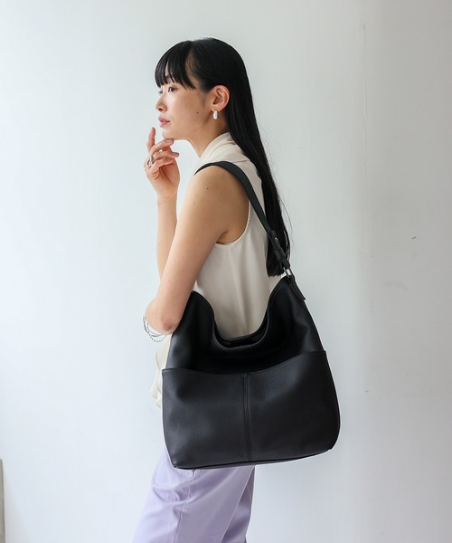 編み込みレザー ワンハンドルハンドバッグ（ブラック） 編み込みレザー調バッグ ハンドバッグ ハンドルバッグ お洒落